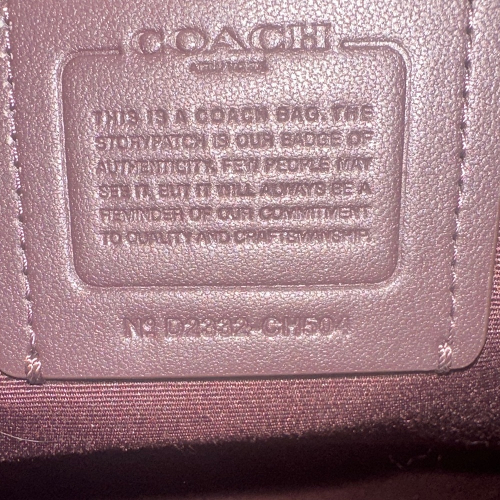 Coach Gallery Tote in Signature Canvas-Silver/Chalk/Mist (Lavender). CH504 - Picture 10 of 13